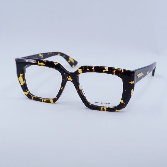 Bottega Veneta BV1032O 002 Eyeglasses Havana 52mm Square Frame